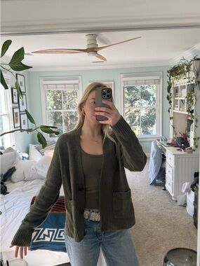 J. Crew Green Cardigan NWT